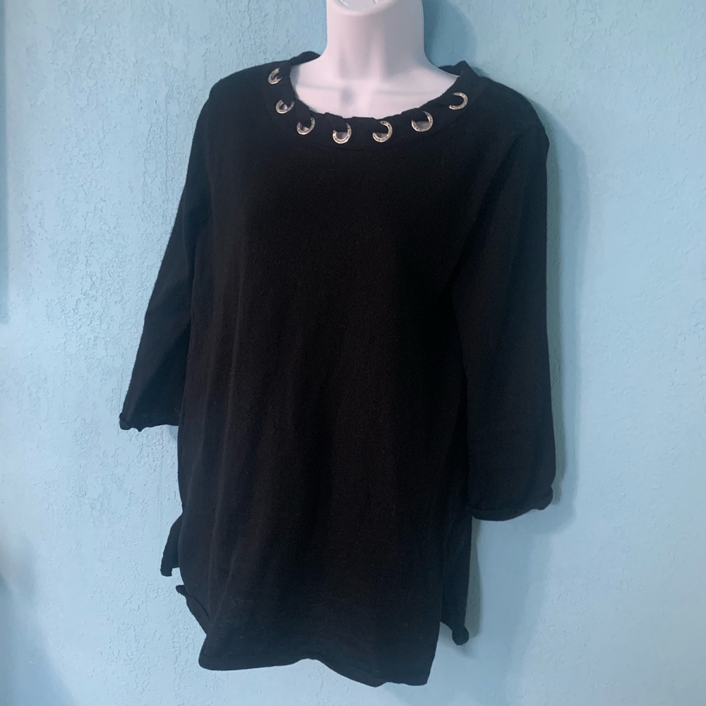 Cable & Gauge Black Sweater - Picture 7 of 7